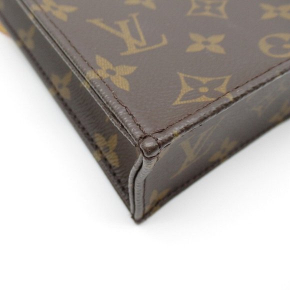 LOUIS VUITTON Petit Sac Plat Shoulder Crossbody Bag Monogram leather Used - Picture 6 of 11